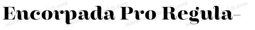 Encorpada Pro Regula字体转换